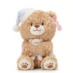 Oso de Peluche Dormilón con Gorro de Dormir y Osito Pequeño