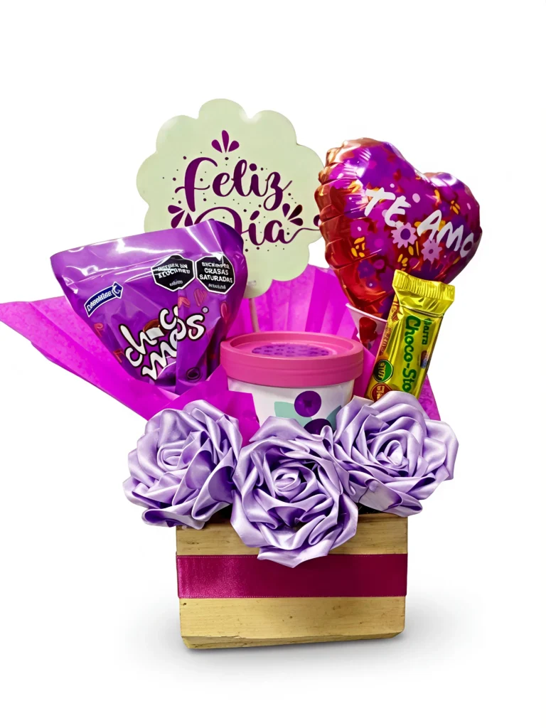 Ancheta con rosas lilas