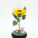 Girasol con luces, decoración y estuche