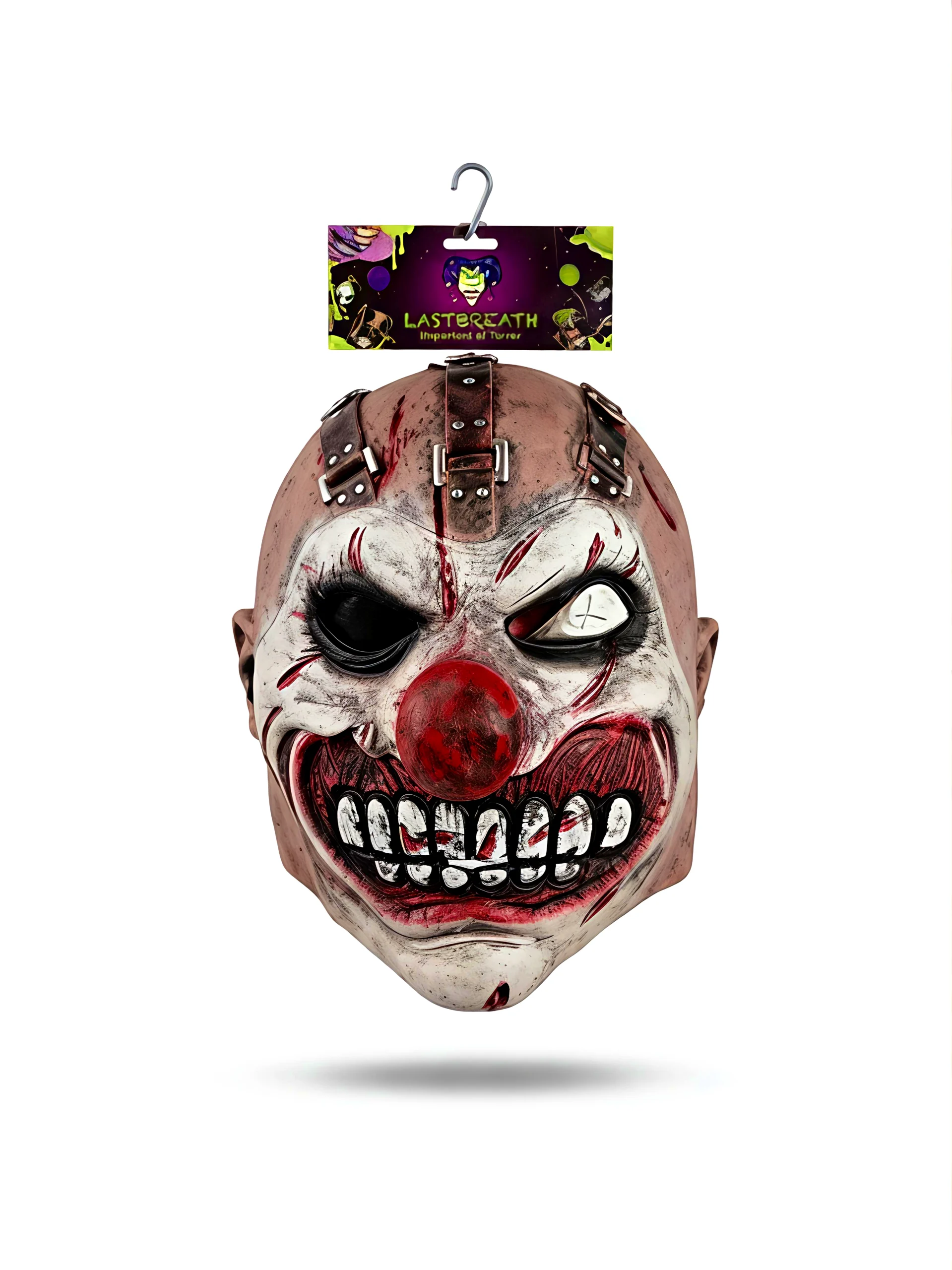 mascara de payaso con correas