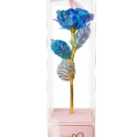 Rosa Azul Holográfica en Estuche Grande