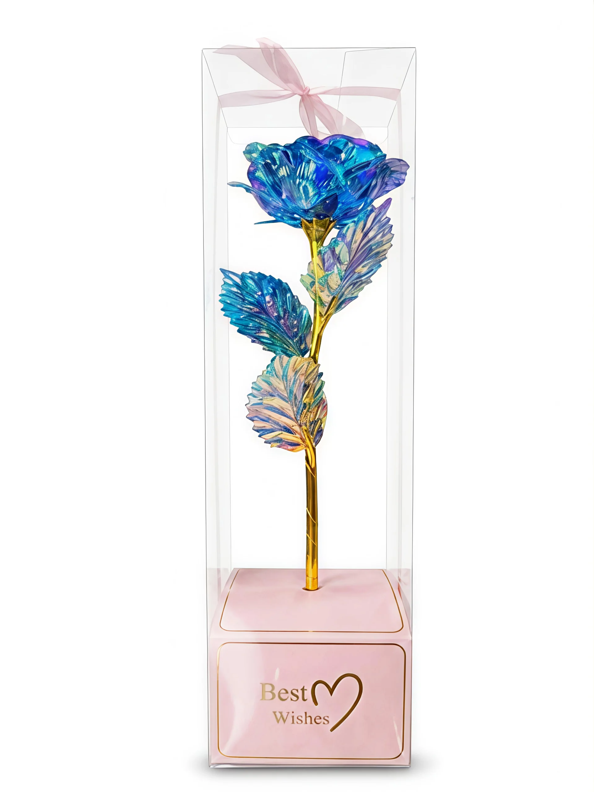 rosa-azul- holográfica-en-estuche-grande Rosa Azul Holográfica en Estuche Grande