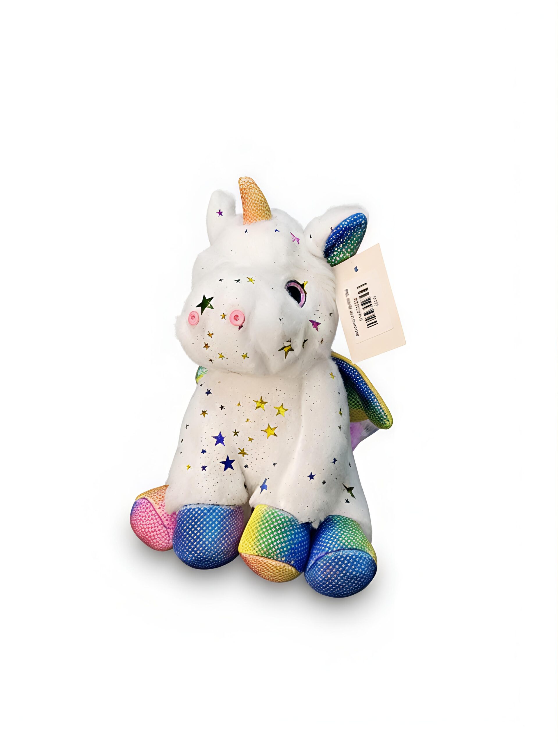 Oplus_16908288 Unicornio de Peluche con Estrellas y Alas Arcoíris - Image 1