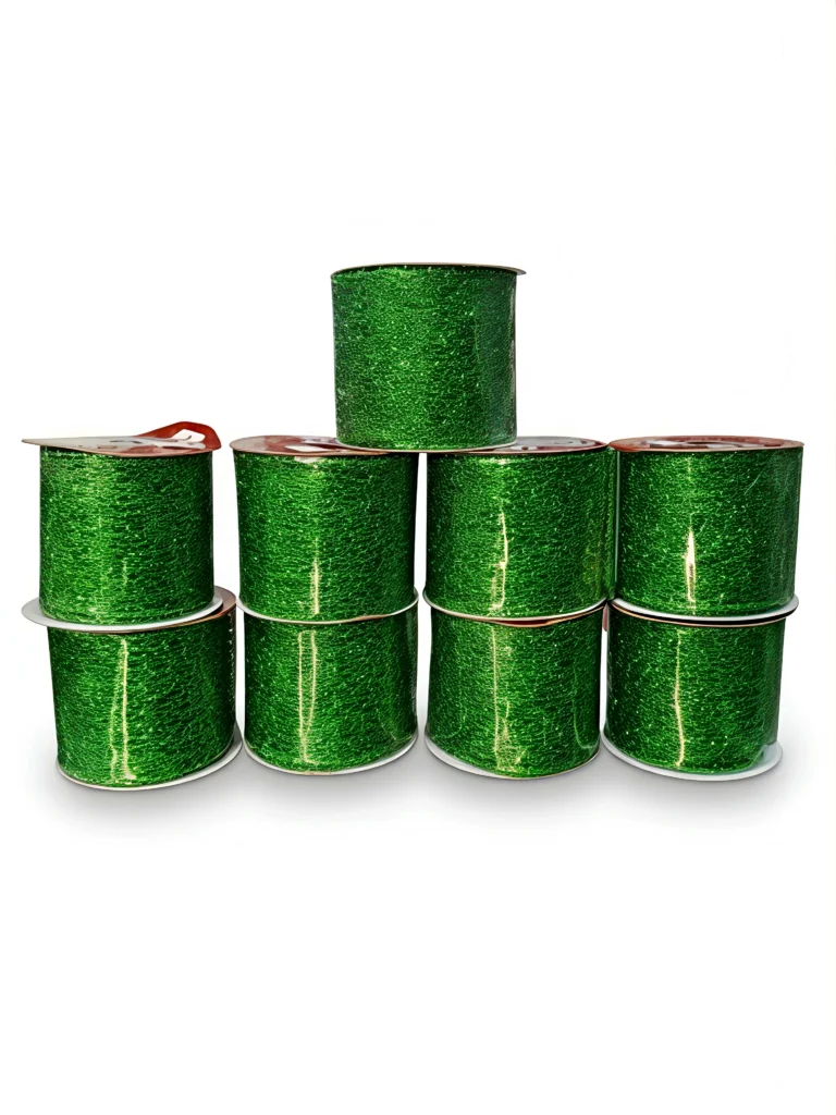 cinta navideña verde
