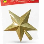 estrella de arbol metalizada dorada